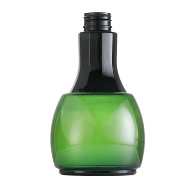 botella redonda del cuerpo de la boca larga del verde 400ml para la protección del medio ambiente del acondicionador de pelo