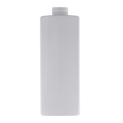 IBELONG Botella de champú de plástico PETG rectangular transparente blanco de 500 ml