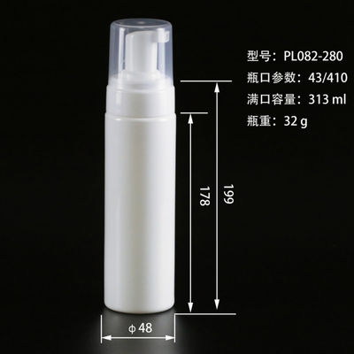 Botella reutilizable de la bomba de la espuma del animal doméstico 280ml para los productos de la despedregadora de la piel