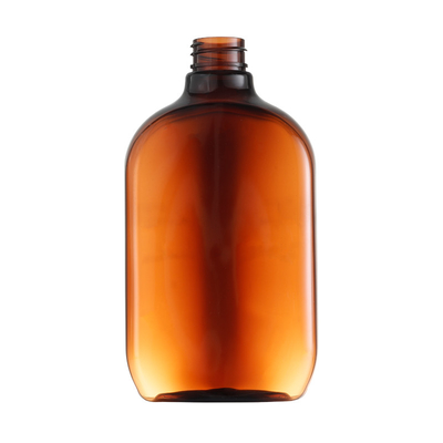 400ML de sellado caliente Amber Bottle For Medical plana